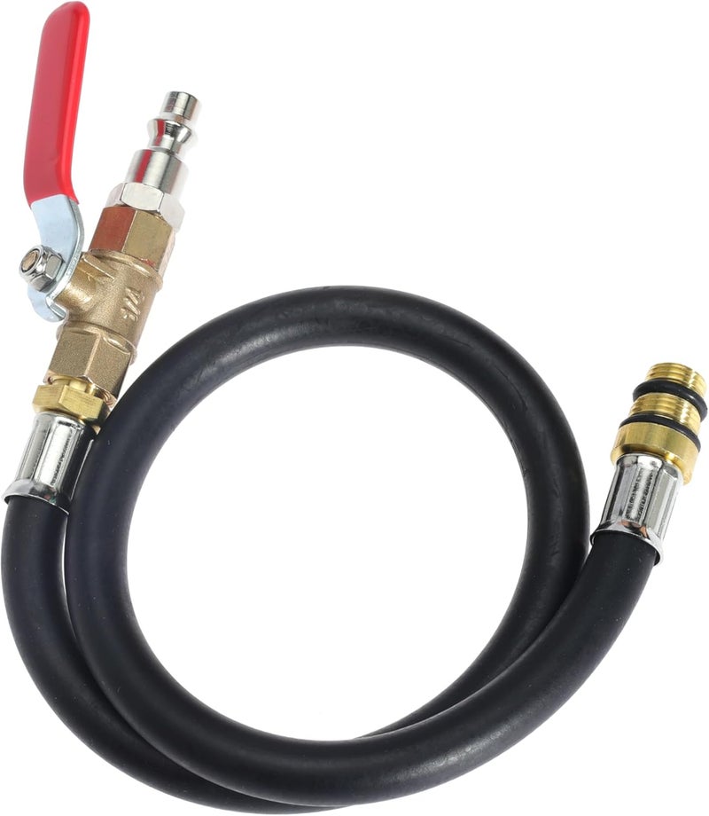 Seweder Engine Air Valve Holder Pressure Pipe with Ball Valve M12 M14 Thread to 1/4 NPT Cylinder Leakage Testing Assistant Tool for Ford for Mustang for LS1 for LS2 for LS3 4.8 5.3 6.0 Trucks - Image 1